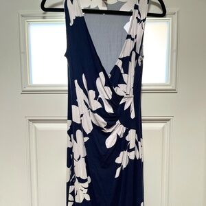 Tommy Bahama, Floral Short Dress, Navy & White, Size Small